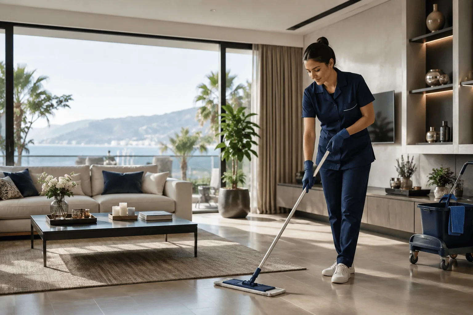 Antalya Villa Temizliği Hizmeti Antalya villa temizliği geniş yaşam alanı görseli